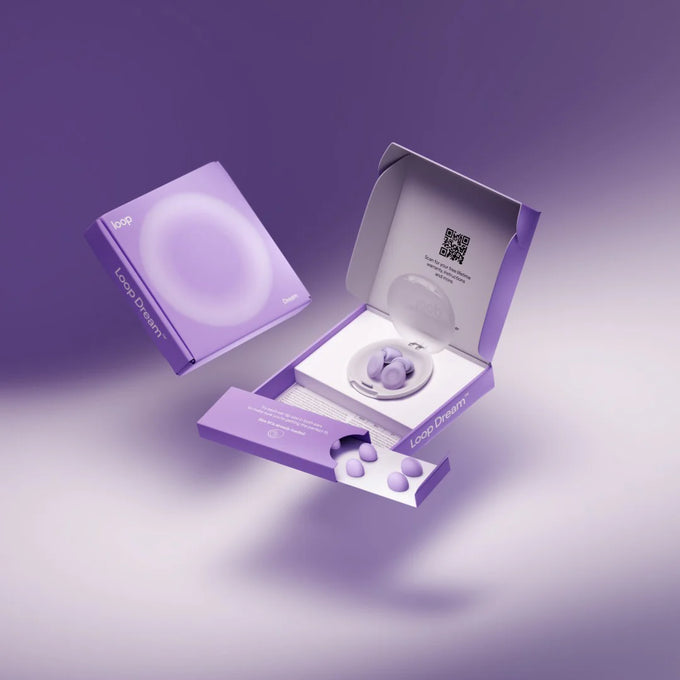 Loop Dream Purple in open packaging